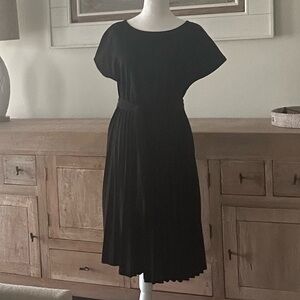 Women’s black pleated dress